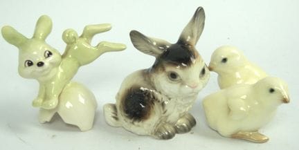 Drei Goebel Figuren, dabei Hase Modell 34 815-03, 