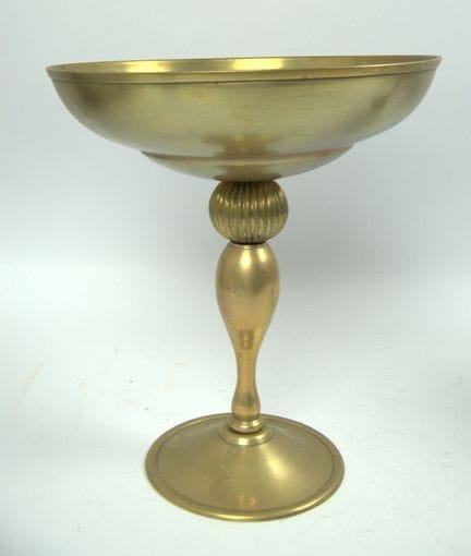 Messing Fußschale "Tazza" mit breiter Schale auf g