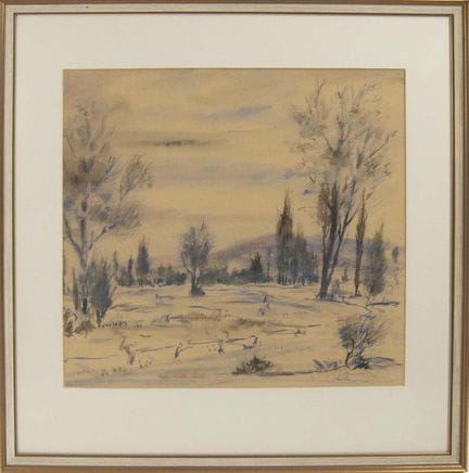 Aquarell "impressionistische Landschaft" rechts un