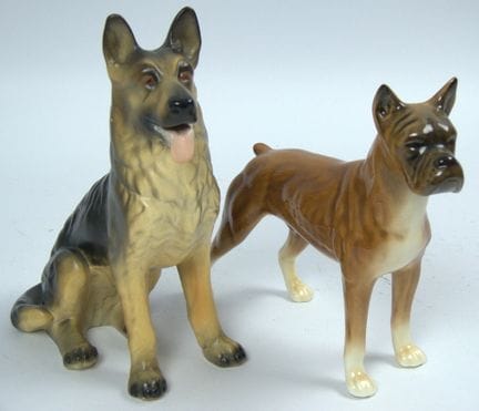Goebel Boxer, Modell 8961 sowie Schäferhund, Model