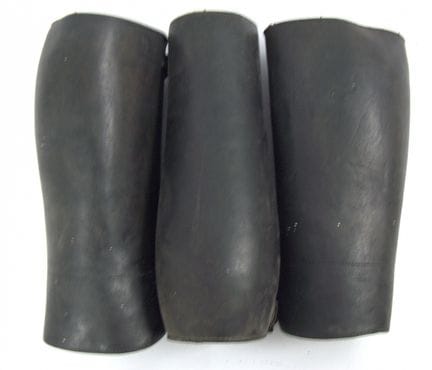 Antique leather gaiters, in heavily worn condition
