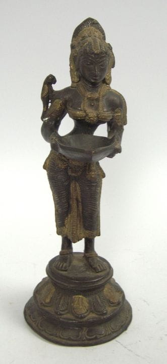 Bronze Skulptur der Hindu Göttin "Lakshmi" auch al