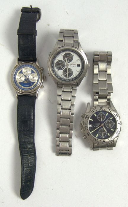 Orologi da polso da uomo Lot con segni di usura. N