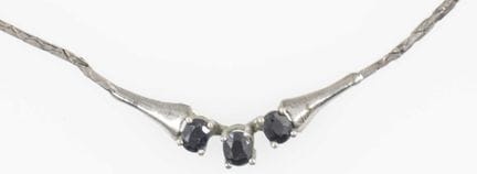 835er Silber Art-Deco Collier. Länge ca. 44 cm
