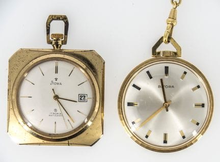 Two pocket watches, mechanical operation tested: 1
