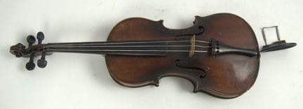 Geige, Brandmarke AW, Maße Korpus: Länge ca. 36 cm