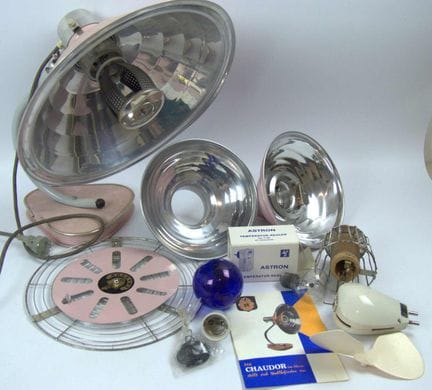 Vintage - CHAUDOR Lampe in Rosa/Pink mit diversem 