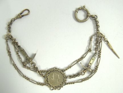 Zimmermanns Uhrenkette um 1930.
