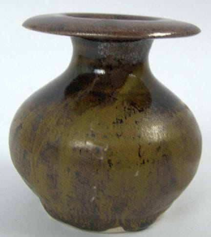 Vintage Keramikvase mit charakterischer Glasur in 