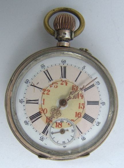 Amtike 800 series pocket watch, hand-wound, functi