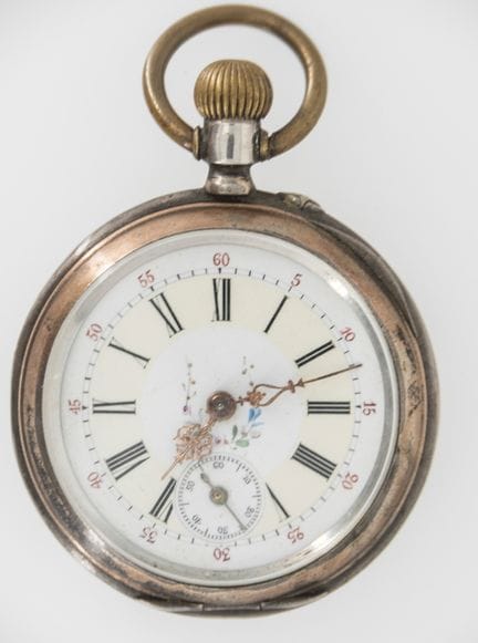 Pocket watch, 800 silver, for a watchmaker. In fai