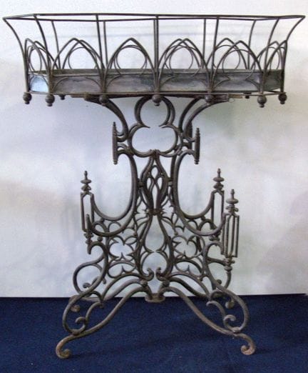 Soporte para plantas antiguo, de estilo Art Nouvea