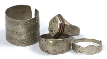 Lot Damenringe, Silber geprüft.