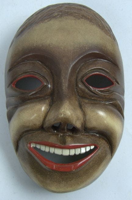 Geschnitzte Holzmaske, wohl Fasnacht- oder Charakt