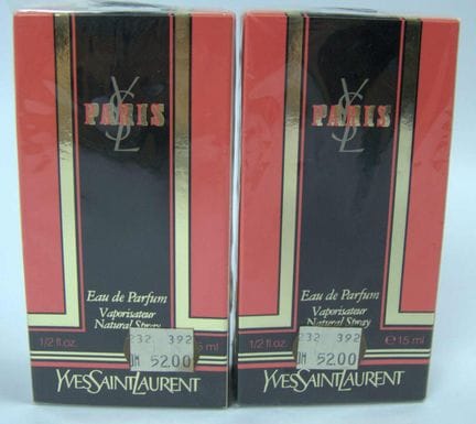 Two vintage bottles of Yves Saint Laurent Paris Ea