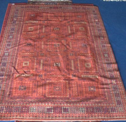 Tapis rouge fabriqué à la main en Afghanistan, pro