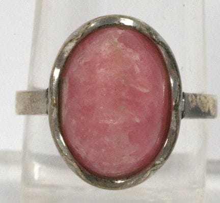 835er Silber Ring besetzt mit Rhodochrosit. Ringgr