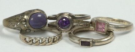 Lot 925er Silber Ringe, verschiedene Modelle.
