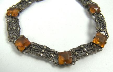 Bracciale in stile Art Déco, impreziosito da quarz