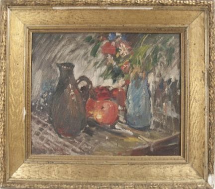 阿道夫·默克尔-朗科赫（Adolf MERKEL-LANGKOCH，1900-？） 画于纸板上的油画