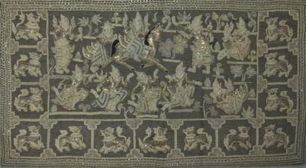 Tapisserie murale traditionnelle Kalaga, probablem