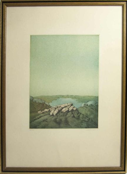 Kurt SCHÖNEN (1945) Farbradierung "ohne Titel" Bla
