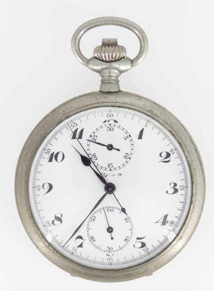 Alpine pocket watch with stopwatch function; funct