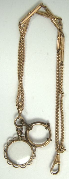 Jugendstil Uhrenkette mit Medaillon