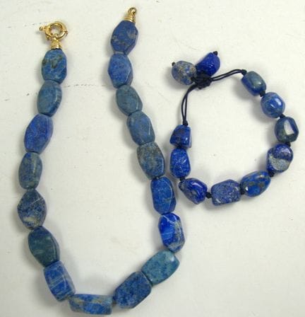 Sodalith Schmuckset bestehend aus Armband und Kett