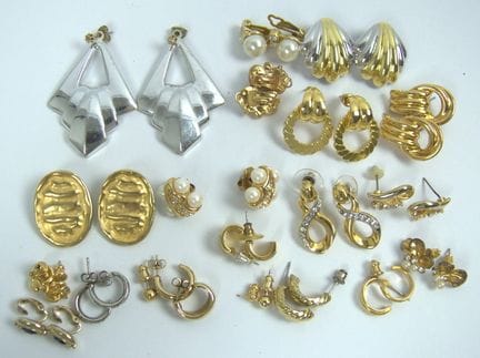 Lot Modeschmuck und Ohrclips/Stecker aus Auflösung