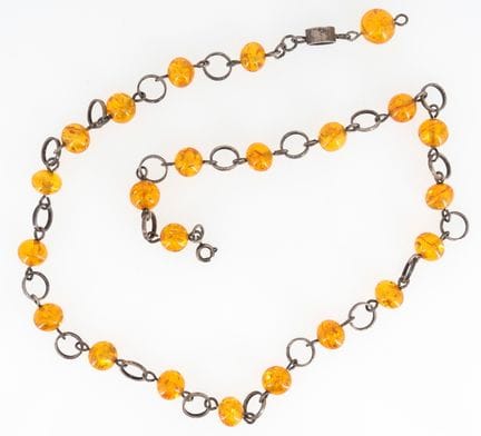Silver necklace made of certified silver, set with