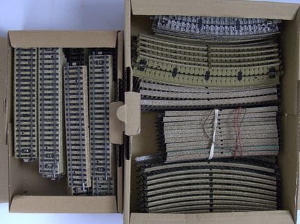 Märklin H0, Lot Schienenmaterial, dabei 9 x 5206, 