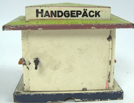 Lithografierte und handlackierte Blech Handgepäcks