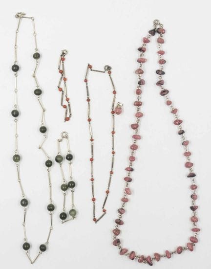 Assortment of necklaces, 835 silver. Various style