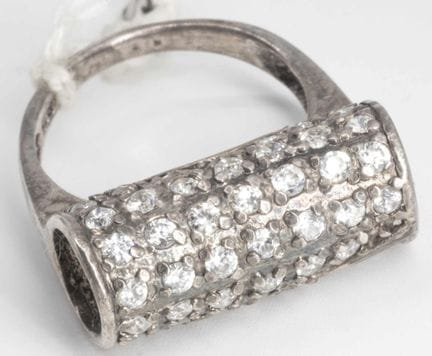 Women's ring, 925 sterling silver, ring size 57