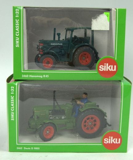 Lot Siko Modelltraktoren, dabei Hanomag R45 und De