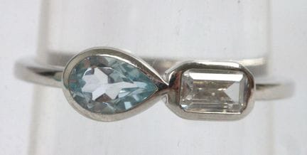 Women's ring, 925 sterling silver. Ring size 54. T