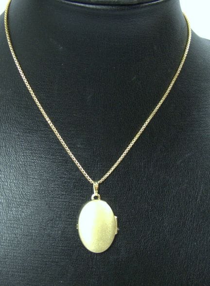 Necklace with pendant, 925 silver with gold platin