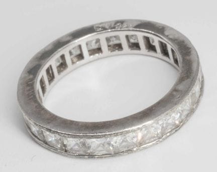 Women's ring, 925 sterling silver, ring size 55.