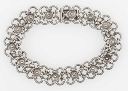 Bracelet, 835 silver, length approx. 18.5 cm. Tota