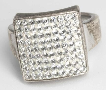 Women's ring, 925 silver, ring size 54.