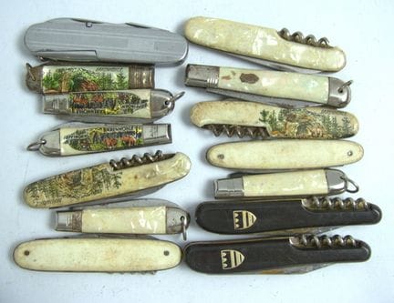 Lot of old pocket knives from a liquidation sale.