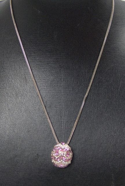 Kette mit Anhänger, 925er Silber. Gesamtlänge ca. 