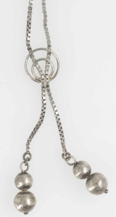 .835 sterling silver necklace with pendant. Length