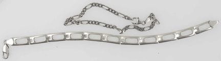 Two bracelets, 925 silver.