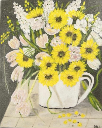 Oil painting on canvas, "Still Life with a Colorfu