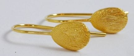 Earrings, 925 sterling silver with gold plating. T
