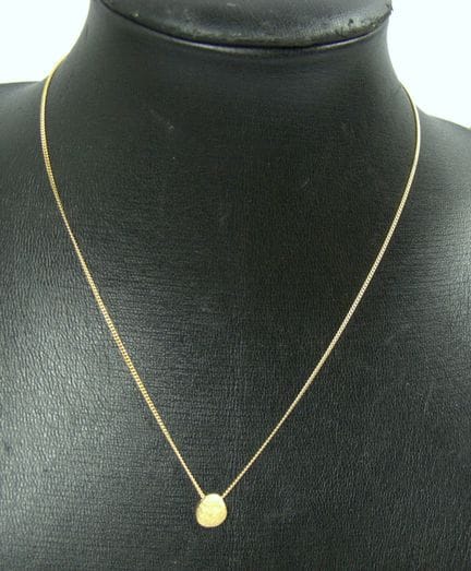 Necklace with pendant, 925 silver with gold platin