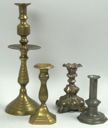 Lot of candle holders from a liquidation sale, var