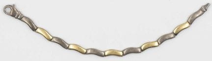 Two-tone bracelet, 925 sterling silver. Length: ap
